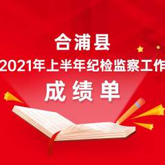 合浦县2021年上半年纪检监察工作成绩单