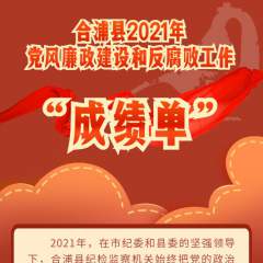 2021年合浦县党风廉政建设和反腐败工作”成绩单“